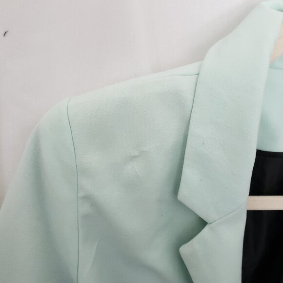 Worthington Woman Mint 3/4 Sleeve Shoulder Pads Formal Suit Blazer Size M - Picture 11 of 16